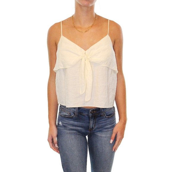 Lush Tops - LUSH Tie Front Spaghetti Strap V-Neck Top #AH6